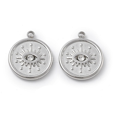 304 Stainless Steel Rhinestone Pendants STAS-Z121-52P-1