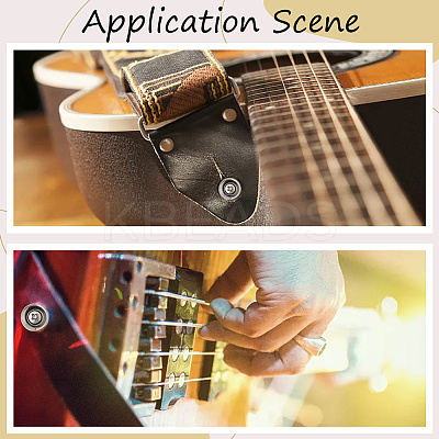 4 Sets Alloy Guitar Strap Button Tail Nails for Acoustic and Folk Instruments FIND-CN0002-19-1