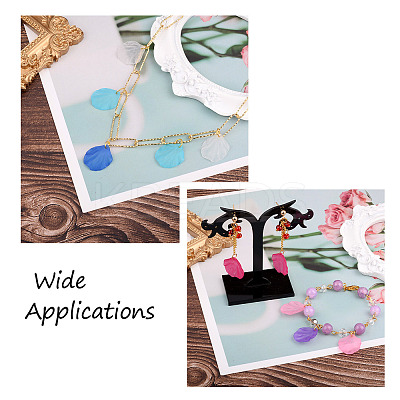 500Pcs 10 Colors Transparent Frosted Acrylic Pendants MACR-YS0001-03-1