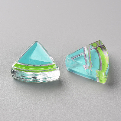 Transparent Enamel Acrylic Beads TACR-S155-001G-1