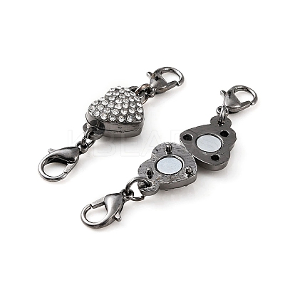 Alloy Crystal Rhinestone Magnetic Clasps ALRI-YW0001-10B-1