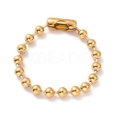 PVD Vacuum Plating 304 Stainless Steel Ball Chain Necklace & Bracelet Set STAS-D181-01G-01A-1