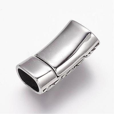 304 Stainless Steel Magnetic Clasps with Glue-in Ends STAS-K122-03-1