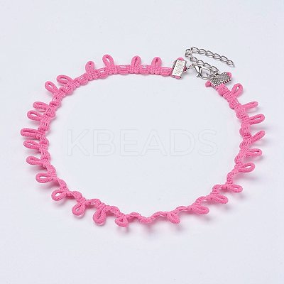 Cloth Gothic Choker Necklaces NJEW-E085-29G-1