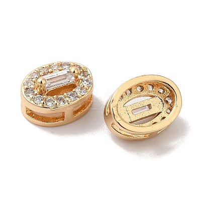 Brass Micro Pave Clear Cubic Zirconia Beads KK-G503-18G-1