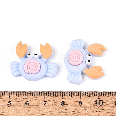 Crab Opaque Resin Cabochons CRES-T025-33B-1