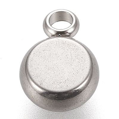 Non-Tarnish 304 Stainless Steel Pendant Cabochon Settings X-STAS-K202-03A-P-1