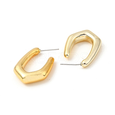 Polygon Acrylic Stud Earrings EJEW-P251-11-1
