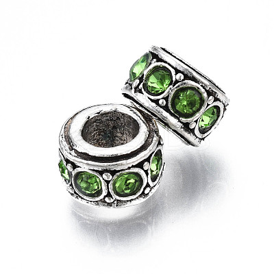 Alloy Rhinestone European Beads MPDL-Q212-001E-RS-1