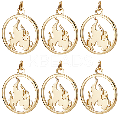 10Pcs Brass Pendants KK-BBC0010-27-1