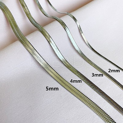 304 Stainless Steel Snake Chain Necklaces for Women WG80FEF-27-1