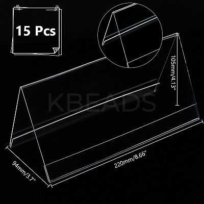 Acrylic Table Number Sign Tent Holder AJEW-WH0473-49B-1
