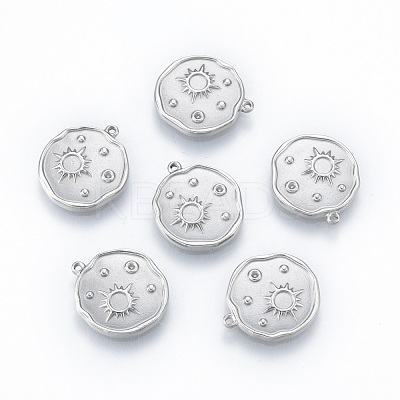 Tarnish Resistant 304 Stainless Steel Pendant Rhinestone Settings STAS-N097-251P-1