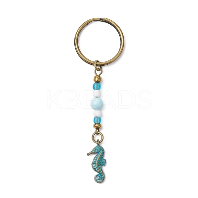 Alloy Conch Pendant Keychains KEYC-JKC01225-04-1