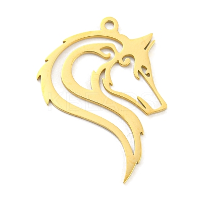 304 Stainless Steel Pendants STAS-Q255-06G-1