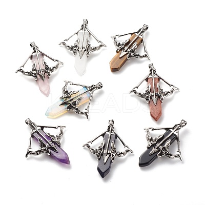 Natural & Synthetic Gemstone Big Pendants G-G855-01AS-1