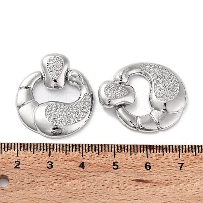 Brass with Cubic Zirconia Pendants KK-K353-06P-1