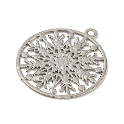 Brass Etched Metal Embellishments Connecotr Charms KKC-D001-12P-1