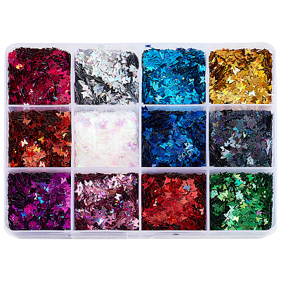 48G 12 Colors Laser PET Nail Sequins Care Decoration MRMJ-OC0003-51-1