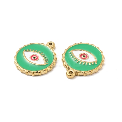 PVD Vacuum Plating 201 Stainless Steel Enamel Pendants STAS-J401-VC840-1