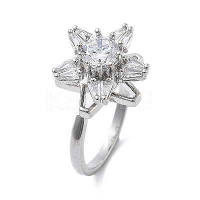 Star Rotatable Cuff Rings for Women RJEW-S402-10G-1