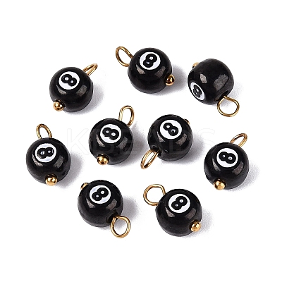 304 Stainless Steel Enamel Pendants STAS-U054-05G-1