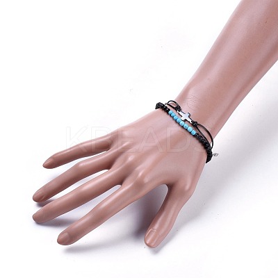 Men's Bracelets Sets BJEW-JB04443-1