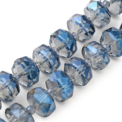 Transparent Electroplate Glass Beads Strands EGLA-P062-01A-FR01-1