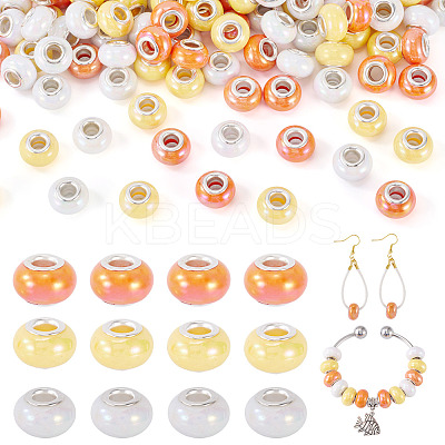 150Pcs Opaque Resin European Beads RESI-TA0004-61A-1