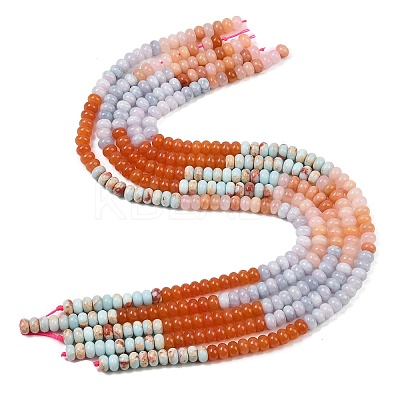 Gradient Color Natural White Jade Beads Strands G-NH0006-A08-01-1