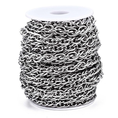 Tarnish Resistant 304 Stainless Steel Rope Chains CHS-T003-30B-P-1