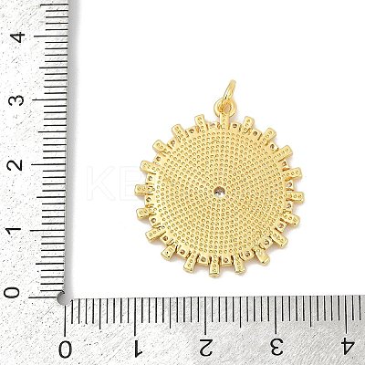 Brass Micro Pave Cubic Zirconia Pendants KK-U055-26G-1