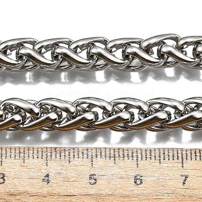 Tarnish Resistant Fashionable 304 Stainless Steel Wheat Chain Necklaces STAS-A028-N003P-1