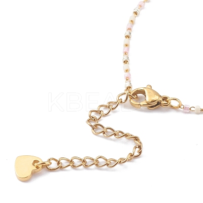 Glass Seed Beaded Link Bracelet Making AJEW-JB00921-01-1
