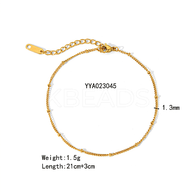 304 Stainless Steel Cable Chain Bracelets for Women RN9449-5-1