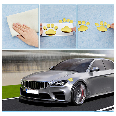 8 Sheets 4 Colors Cute PVC Self Adhesive Car Stickers STIC-FH0001-19-1