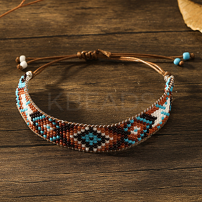 Bohemian Style Geometric Glass Seed Bead Handmade Bracelet for Women HL6362-1-1