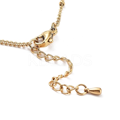 Ion Plating(IP) Heart and Key Pendant Necklaces NJEW-Q335-05A-G-1