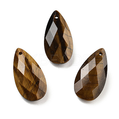 Natural Tiger Eye Pendants G-H007-08C-1