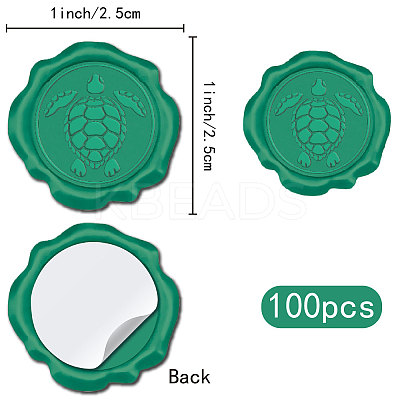 100Pcs Adhesive Wax Seal Stickers DIY-CP0010-54D-1