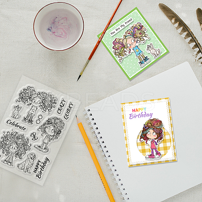 Custom Summer Theme PVC Plastic Clear Stamps DIY-WH0631-0779-1