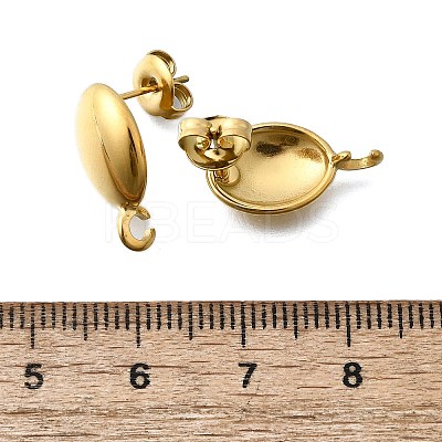 304 Stainless Steel Studs Earring Findings STAS-H233-30G-1