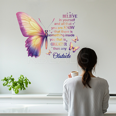Translucent PVC Self Adhesive Wall Stickers STIC-WH0015-300-1