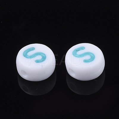 Initial Acrylic Beads OACR-E001-20S-1