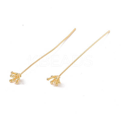 Brass Flower Head Pins FIND-B009-03G-1