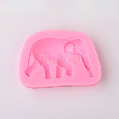 Elephant Design DIY Food Grade Silicone Molds LS-AJEW-L054-30-1
