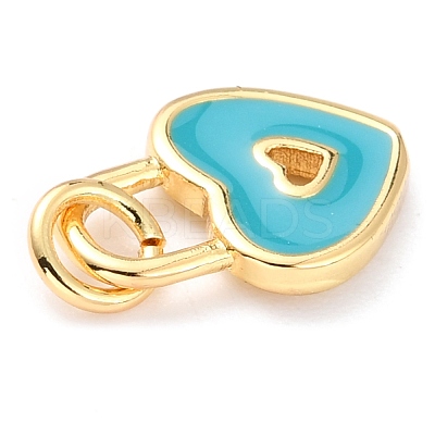 Brass Enamel Pendants KK-M218-11-RS-1