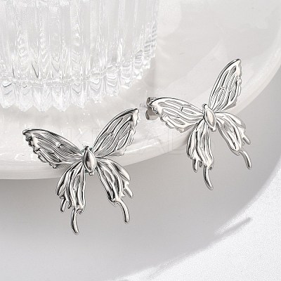 304 Stainless Steel Stud Earrings for Women EJEW-K306-21P-1
