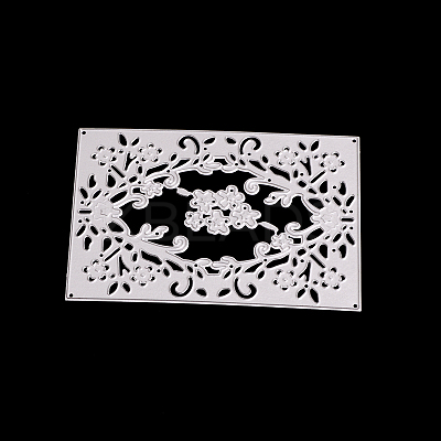 Rectangle with Flower Frame Carbon Steel Cutting Dies Stencils LS-DIY-F028-33-1