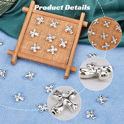 80Pcs Alloy Beads TIBEB-SP0001-14AS-1